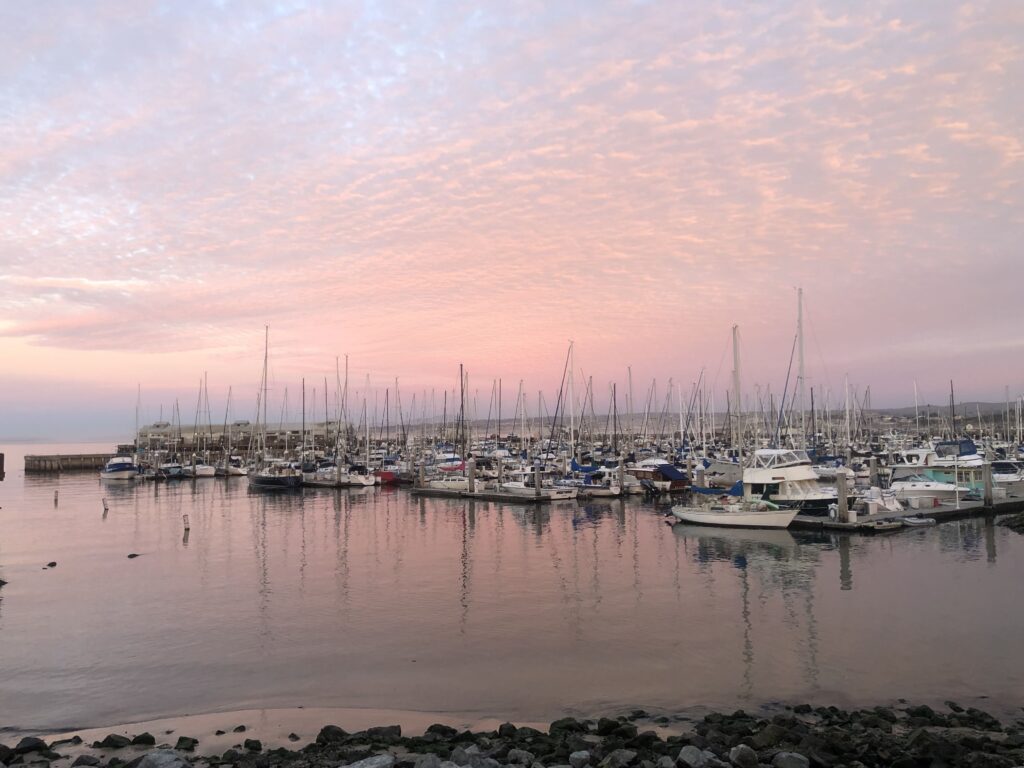 Sonnenuntergang am Hafen von Monterey